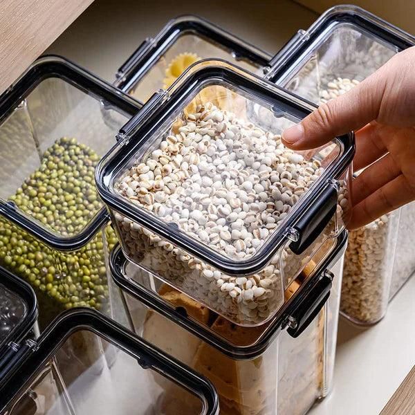 Airtight Kitchen Storage Containers – Set of 8 | BPA-Free Plastic Food Jars for Fresh & Organized Storage