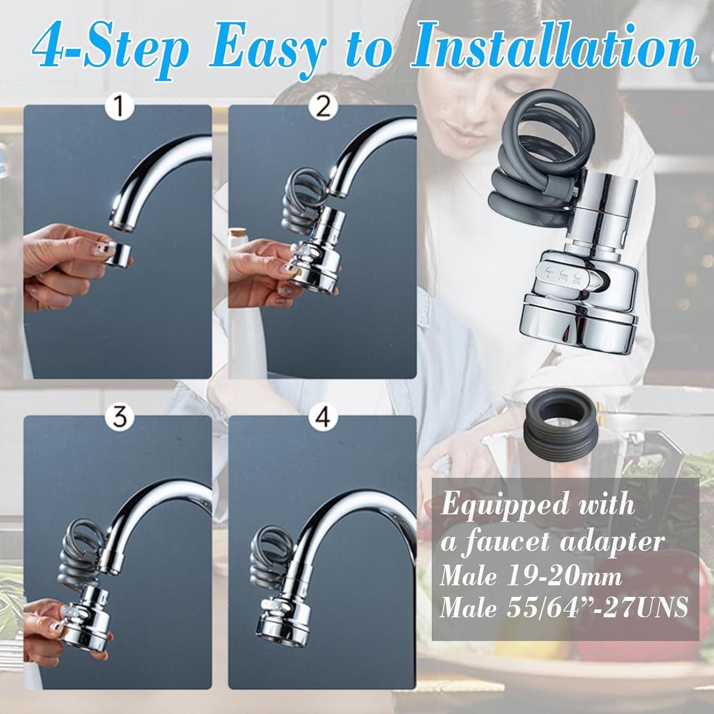 Sink Sprayer Attachment for Faucet – Enhance Your Kitchen & Bathroom Experience!