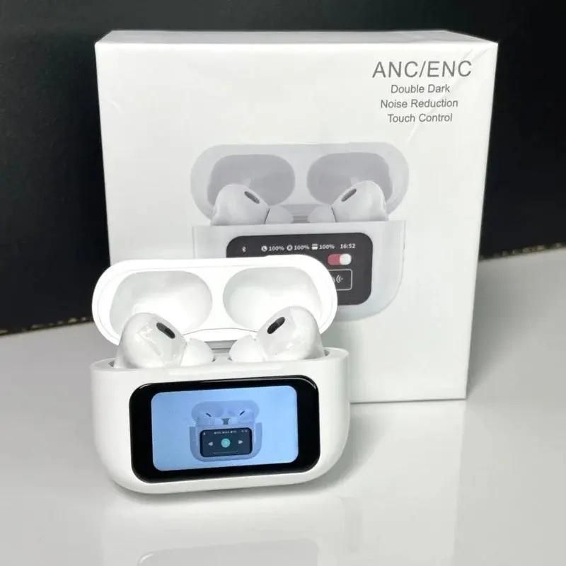 Smart Wireless Earbuds with LCD Touch Screen – Premium Sound, Smart Control!